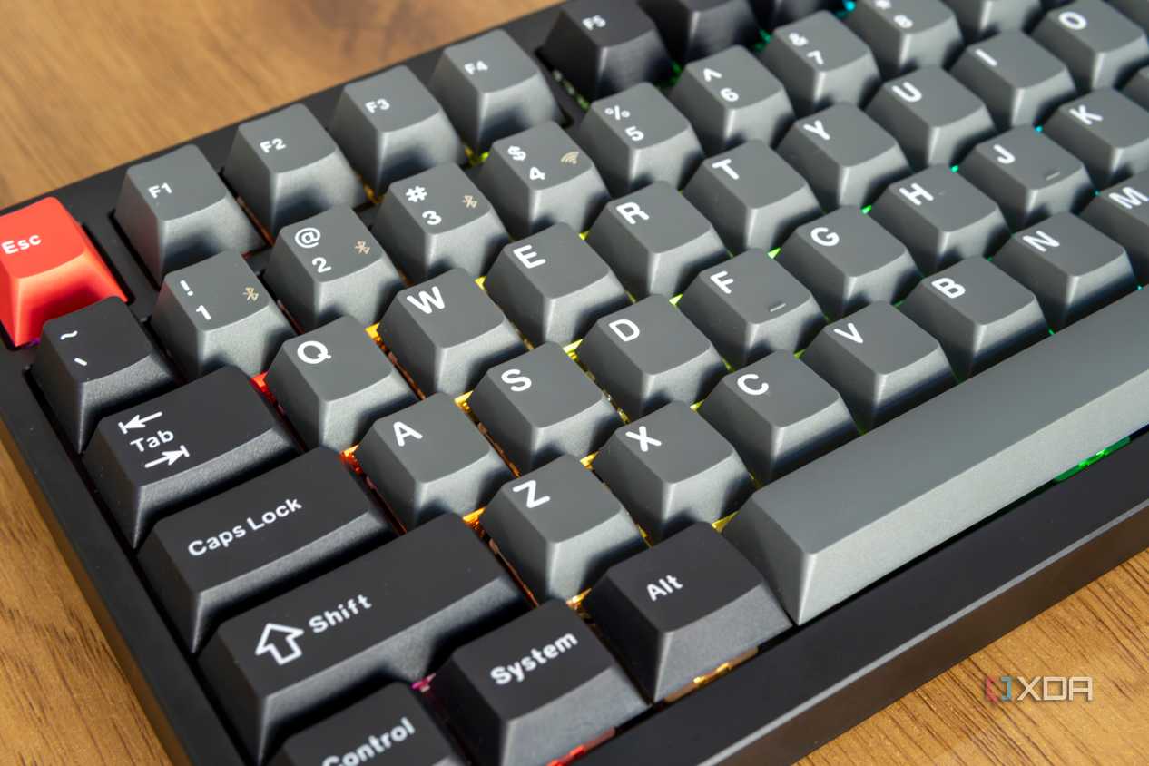 Close-up of the WASD keys on the Lemokey P1 Pro