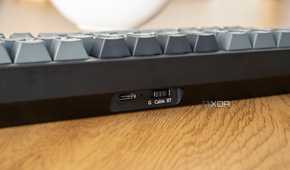 Close-up of the mode switch on the Lemokey P1 Pro