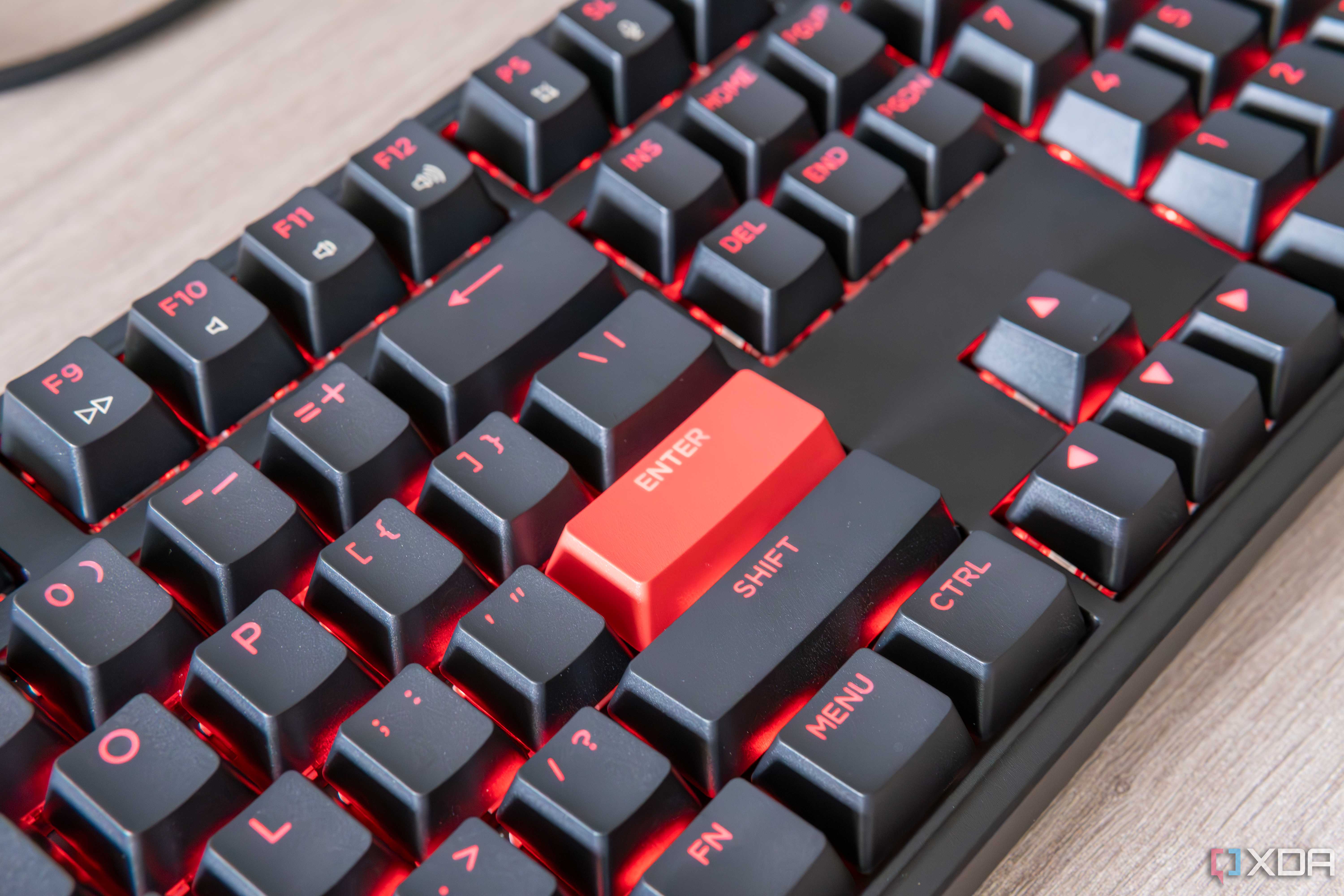 Close-up of the Enter key on the Lemokey X3