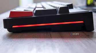 Right-side view of the Lemokey X3 with a red light bar