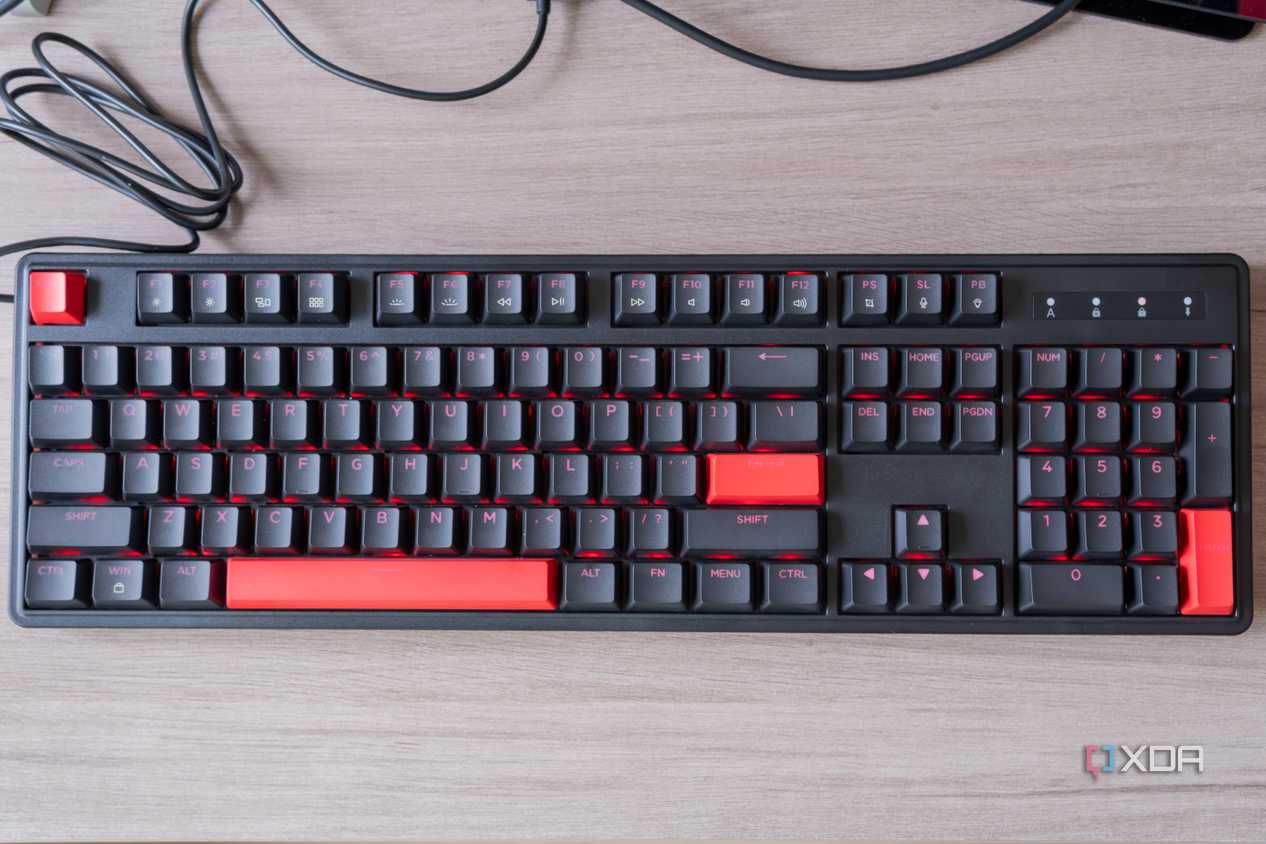 Top-down view of the Lemokey X3 on a desk