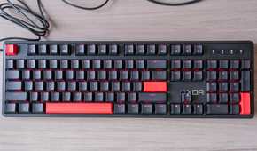 Top-down view of the Lemokey X3 on a desk
