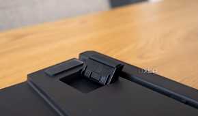 Close-up of an adjustable foot on the Lemokey X3