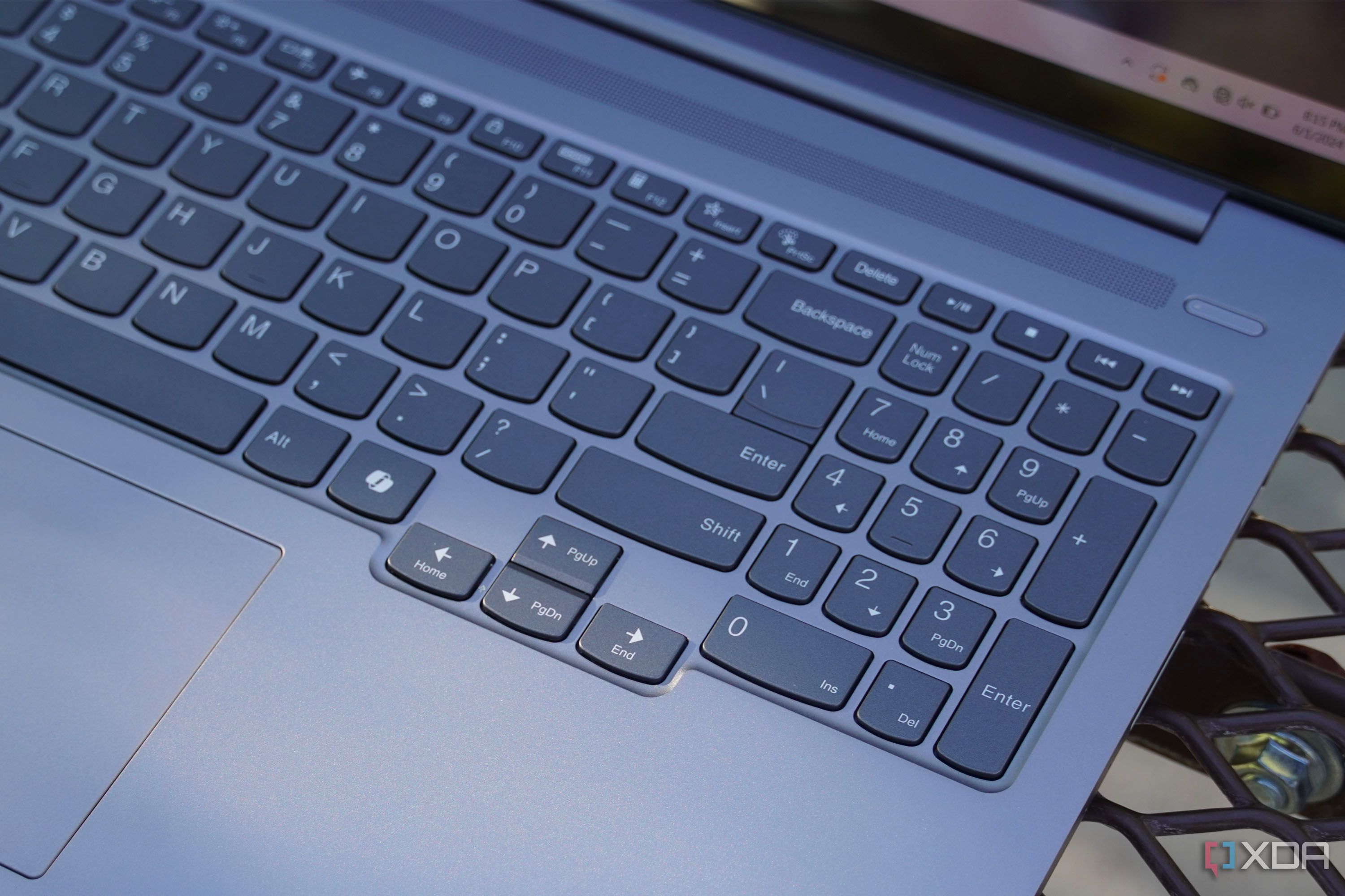 The copilot key, arrow keys, and numpad on the IdeaPad Pro 5i.