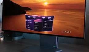 The on-screen menu for the LG 32GS95UE.