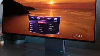 The on-screen menu for the LG 32GS95UE.