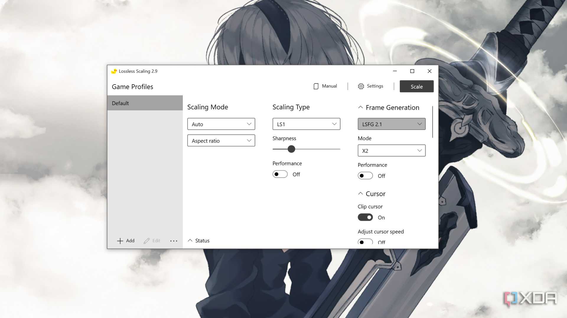A screenshot of Lossless Scaling