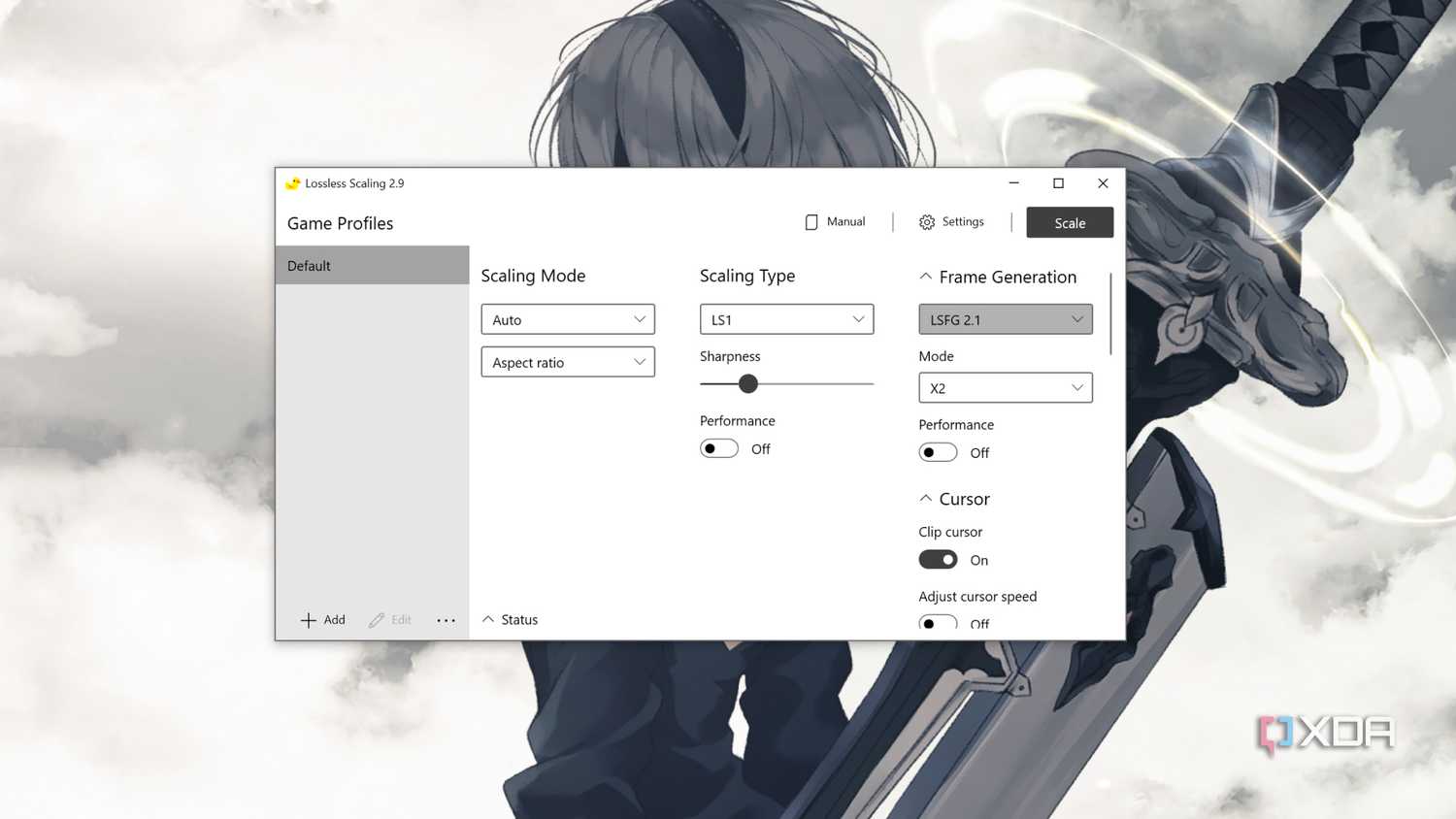 A screenshot of Lossless Scaling