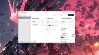 A screenshot of the Lossless Scaling app