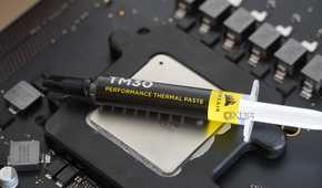 Corsair thermal paste on a Mac Pro.