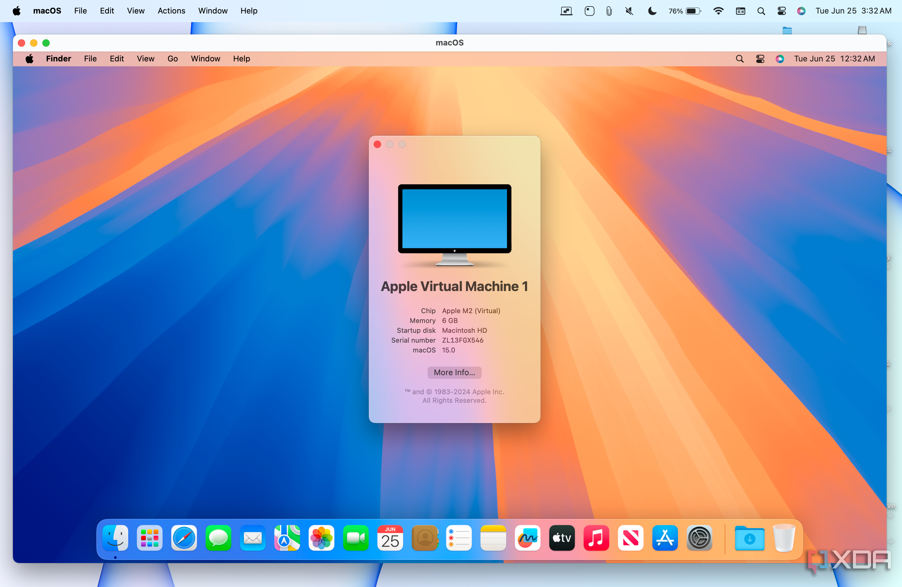 macOS Sequoia in a VM.
