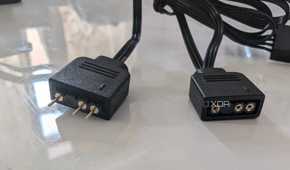 male and femal 5v argb connectors from a fan