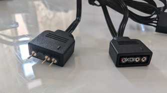 male and femal 5v argb connectors from a fan