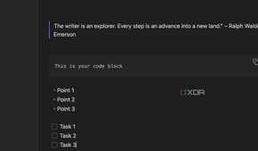 A screenshot showing Obsidian markdown tasks