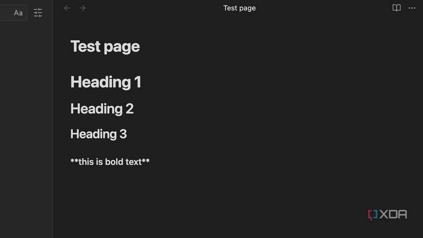 A screenshot showing Obsidian markdown bold text