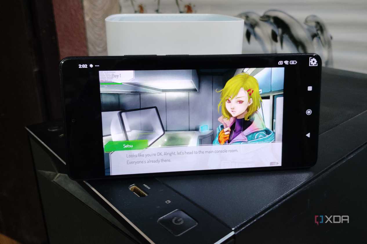 GNOSIA running on a Poco F5 via Mobox