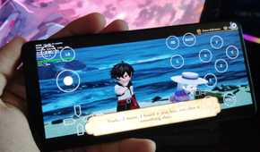 Bravely Default II running on a Poco F5 via Mobox