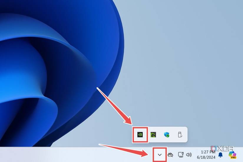 The steps to open the Nvidia Control Panel on Windows 11