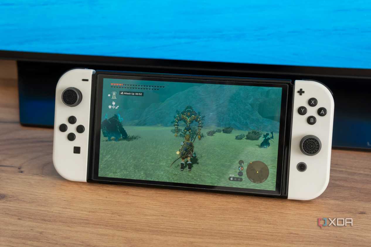 Nintendo Switch displaying The legend of Zelda: Tears of the Kingdom