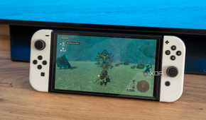 Nintendo Switch displaying The legend of Zelda: Tears of the Kingdom