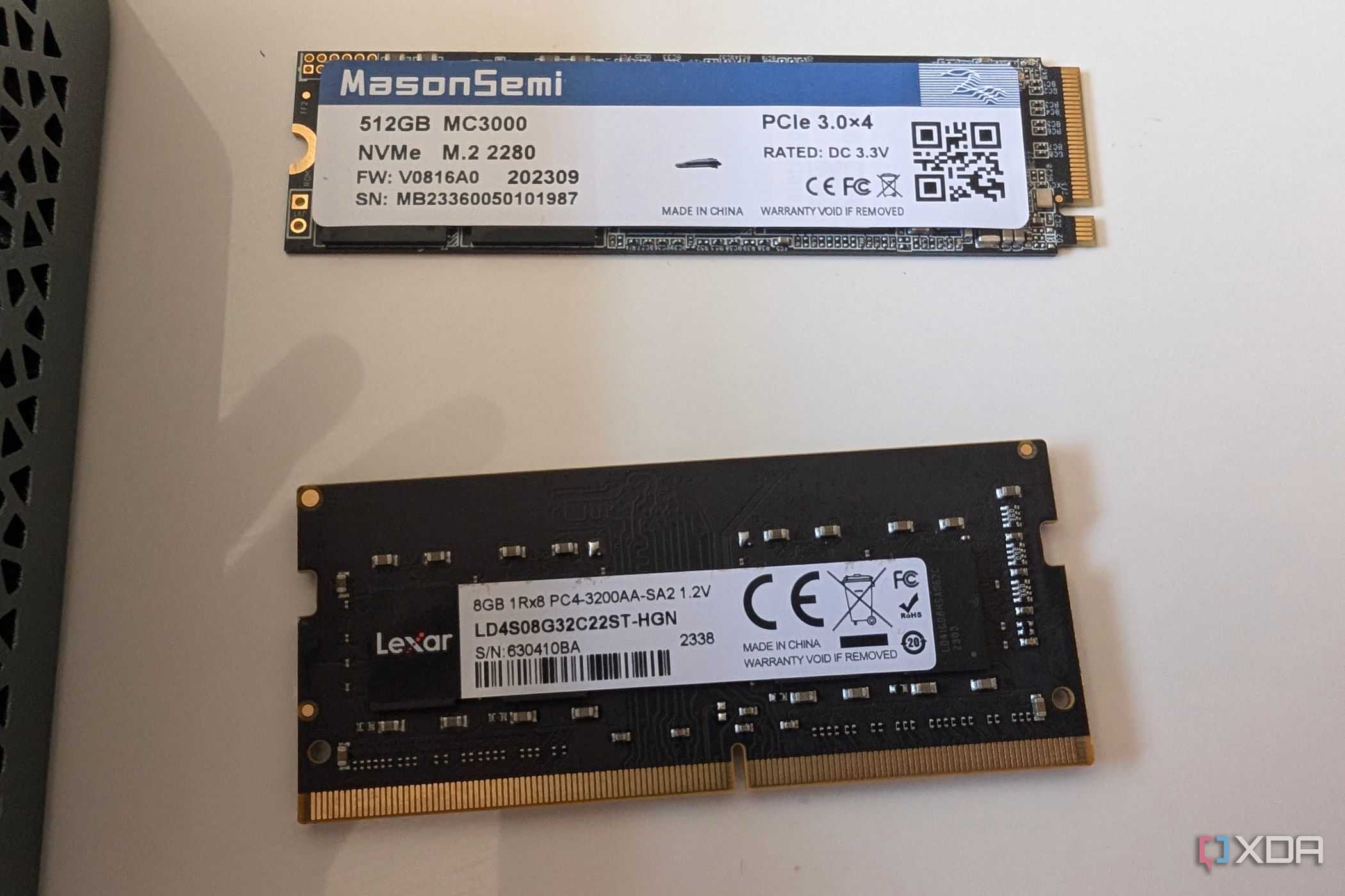 old ram and ssd from mini pc