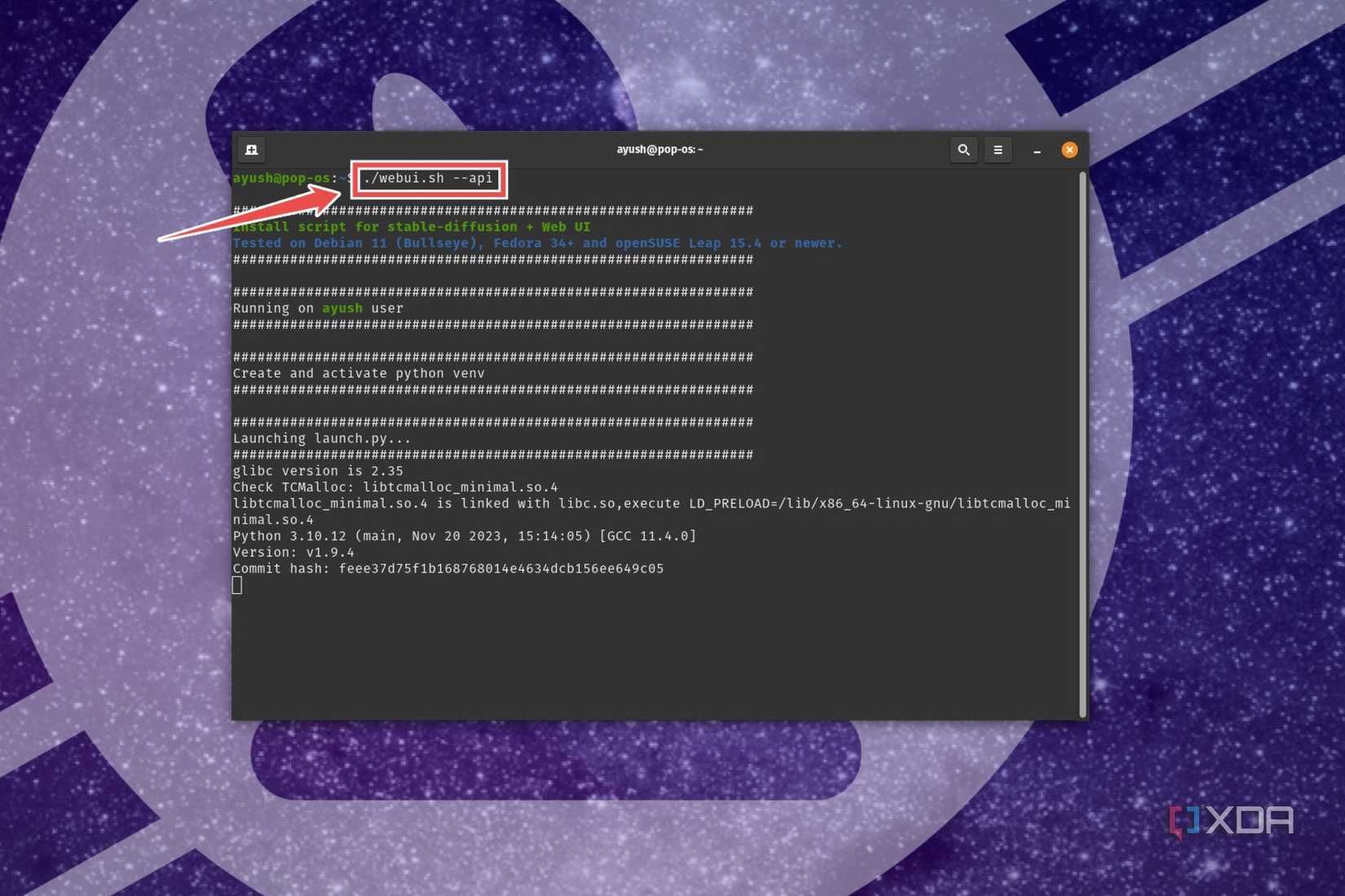The command to run WebUI in Ollama