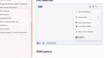 A screenshot showing craft whiteboard