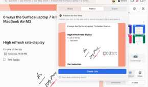 A screenshot showing craft sharing tools