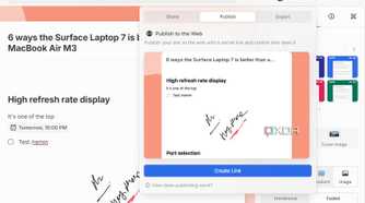A screenshot showing craft sharing tools