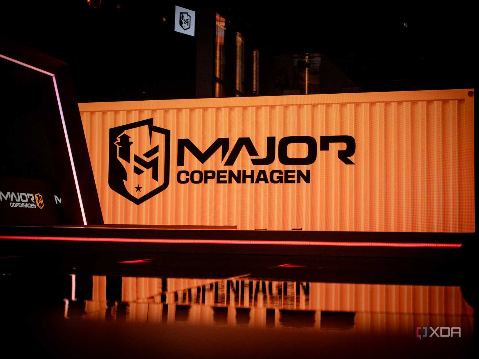 "PGL Major Copenhagen" sign in orange