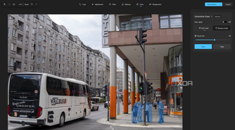 Screenshot of the Photos app using the erase feature to remove unwanted objects