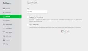 DNS settings options in PIA Private Internet Access VPN app