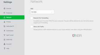 DNS settings options in PIA Private Internet Access VPN app