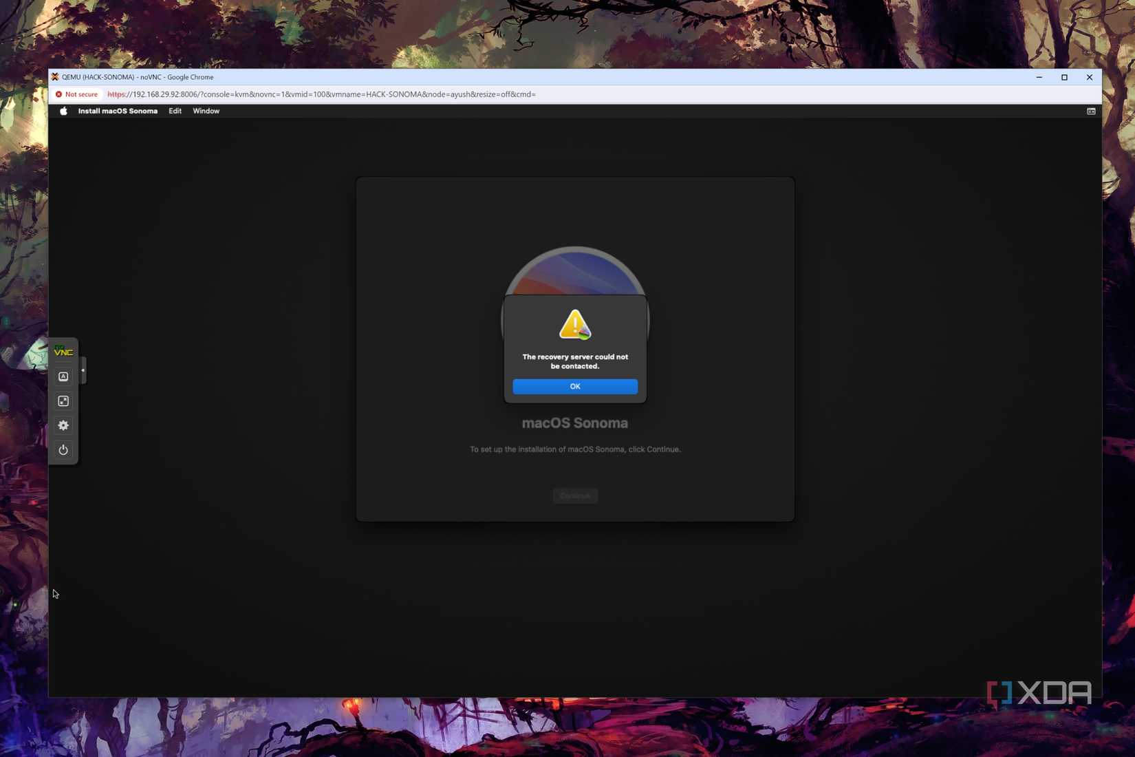 An error when installing macOS in Proxmox