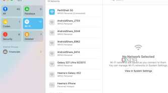 A screenshot showing Apple Passwords home
