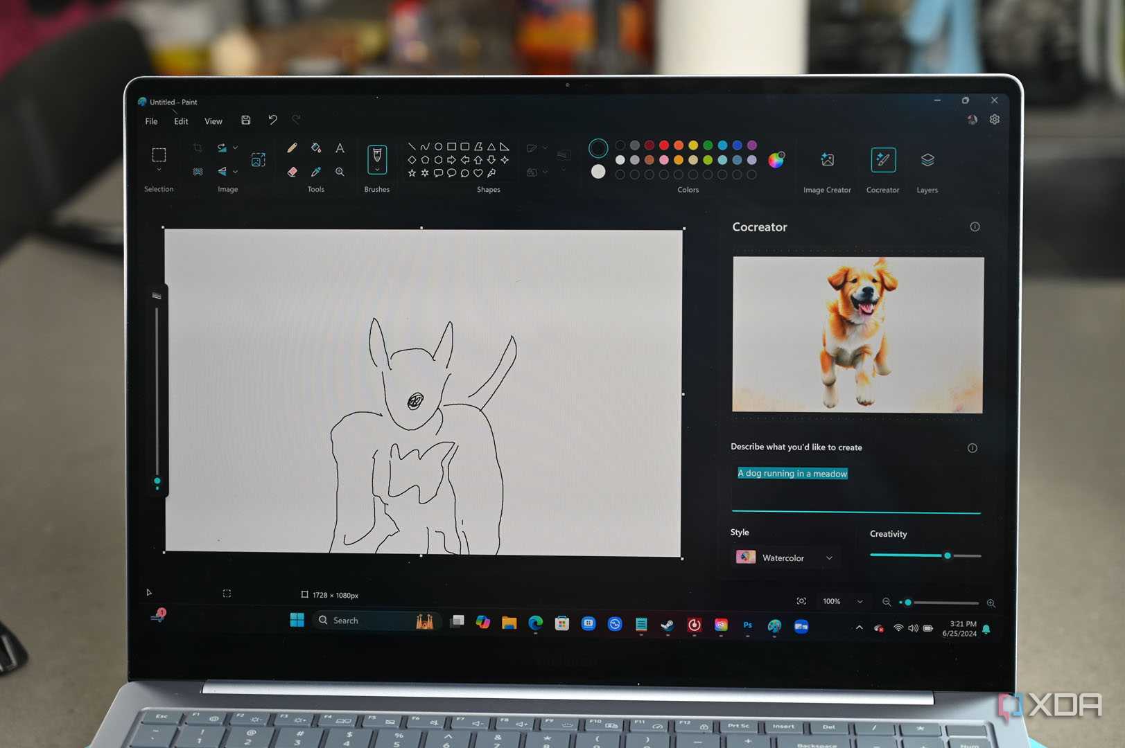 Co-creator AI feature on Samsung Galaxy Book 4 Edge