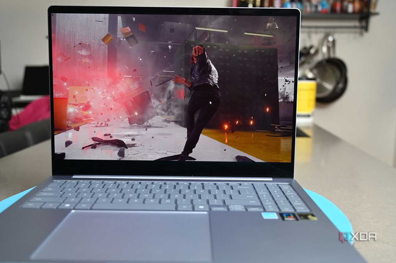 Shot of the video game "Control" on Samsung Galaxy Book 4 Edge