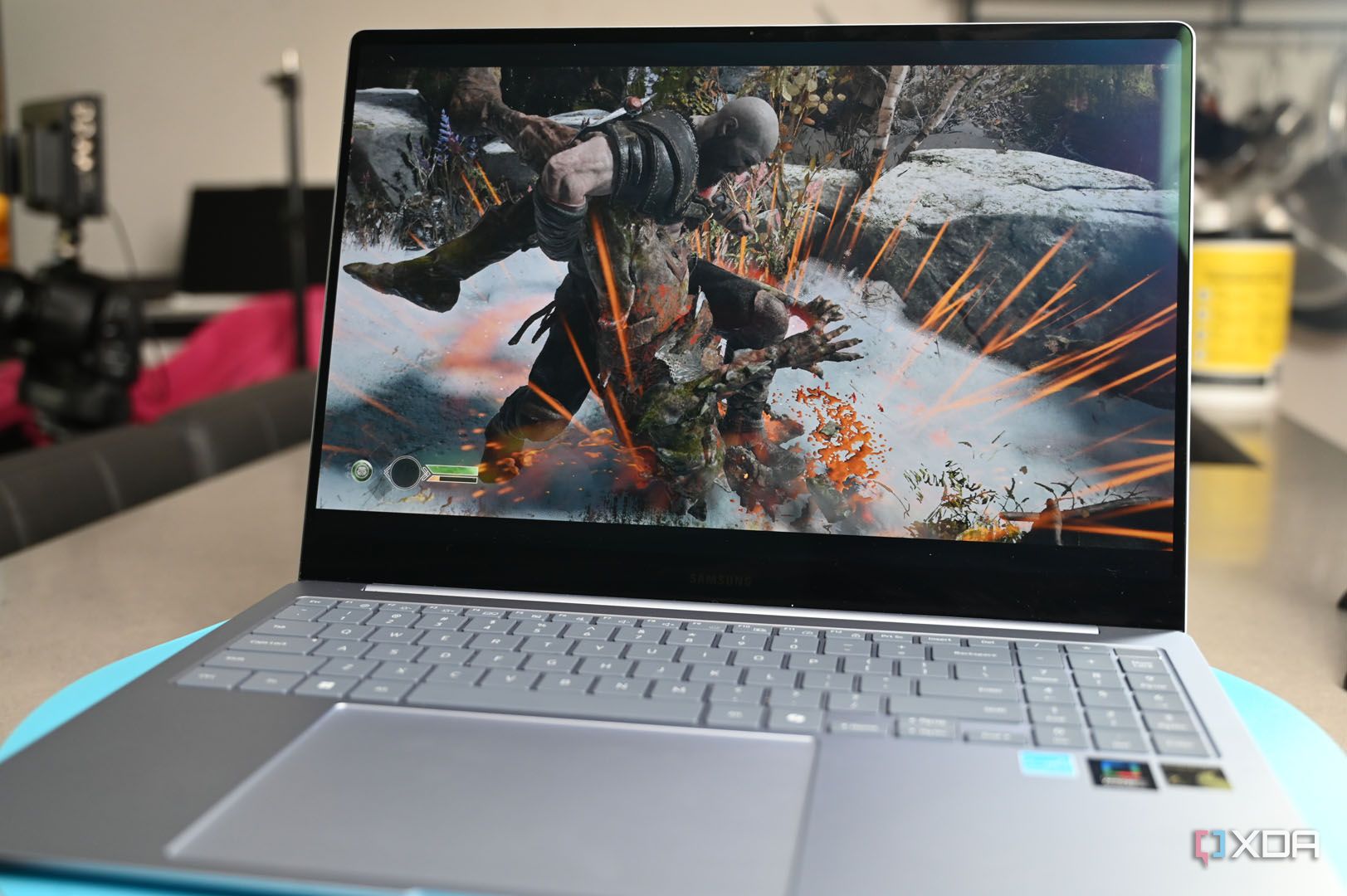 Screenshot of "God of War" on Samsung Galaxy Book 4 Edge