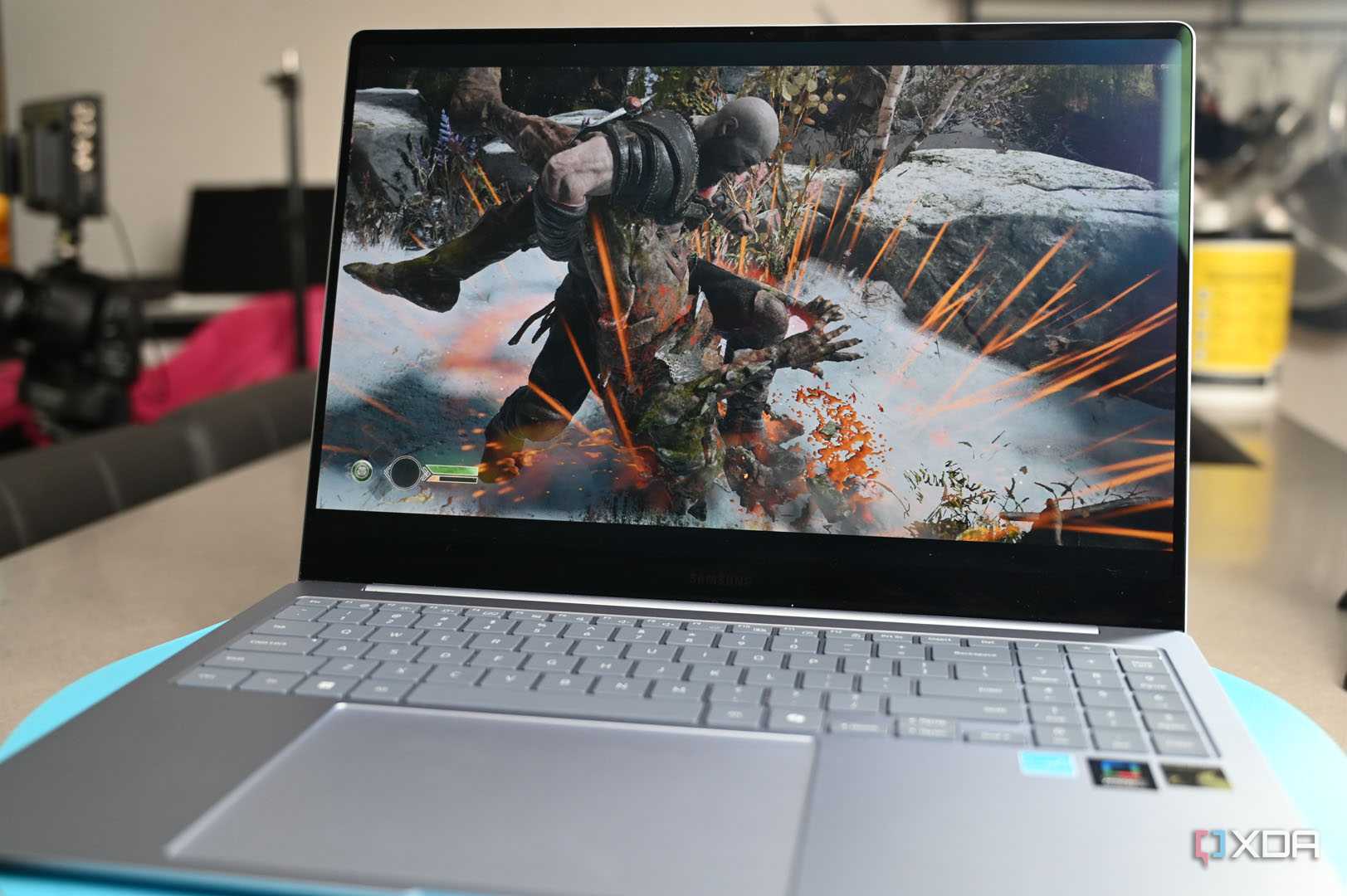 Screenshot of "God of War" on Samsung Galaxy Book 4 Edge