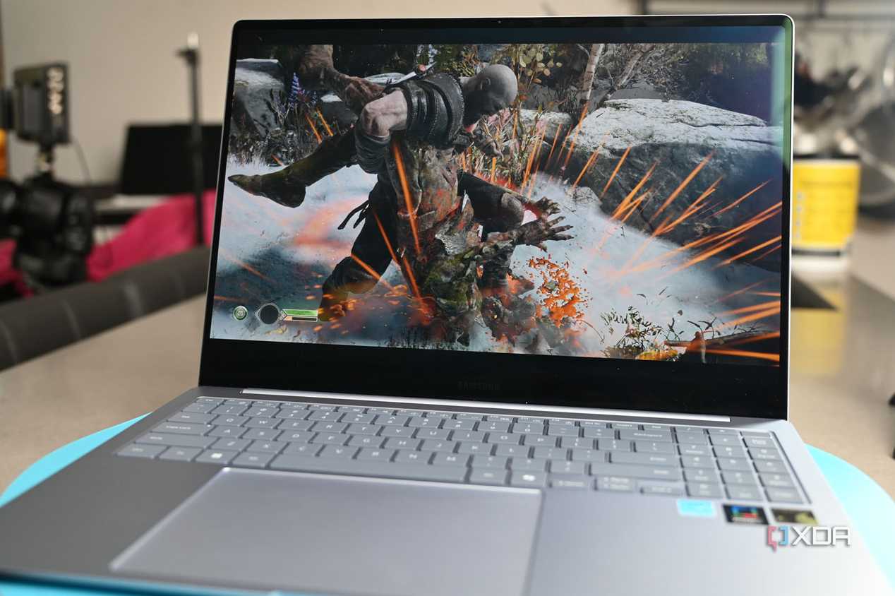 Screenshot of "God of War" on Samsung Galaxy Book 4 Edge
