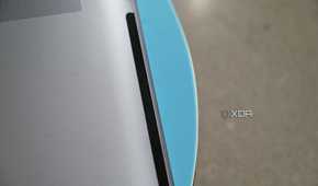 Close up shot of Samsung Galaxy Book 4 Edge's speaker