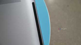 Close up shot of Samsung Galaxy Book 4 Edge's speaker