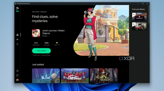 Google Play Games listing for a game called June's Journey Hidden Objects