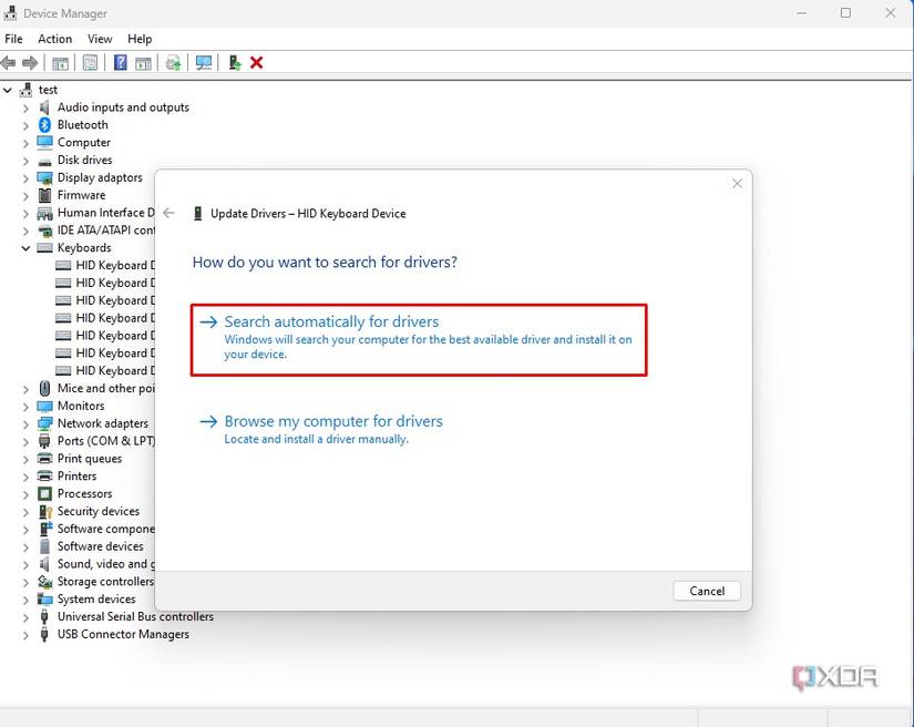 search automatically for drivers