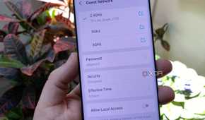 A photo of person showing a guest network set up on a smartphone