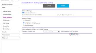 Set guest Wi-Fi Netgear Orbi RBE970