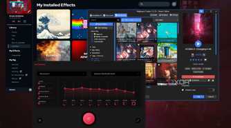 SignalRGB, Wallpaper Engine, and FxSound windows on a Windows desktop