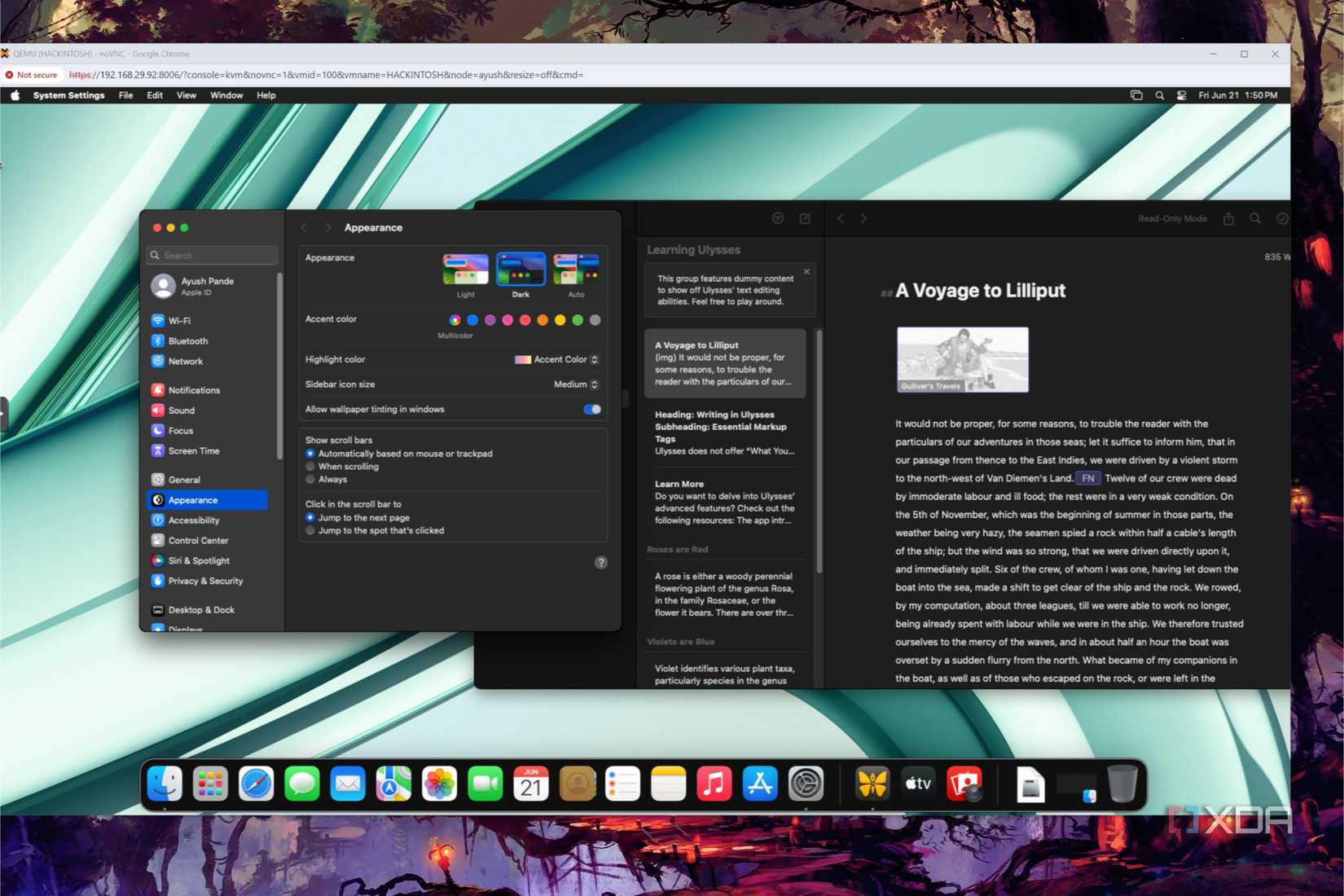 A Proxmox VM running macOS Sonoma