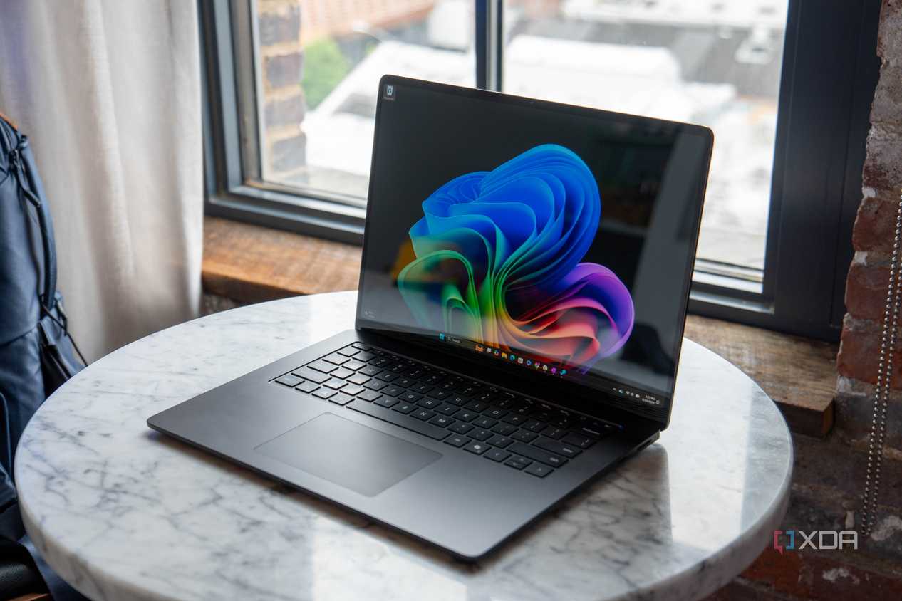 a surface laptop on a table