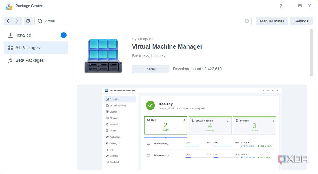 Installing Synology Virtual Machine Manager